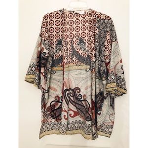 Patterned Kimono Cardigan